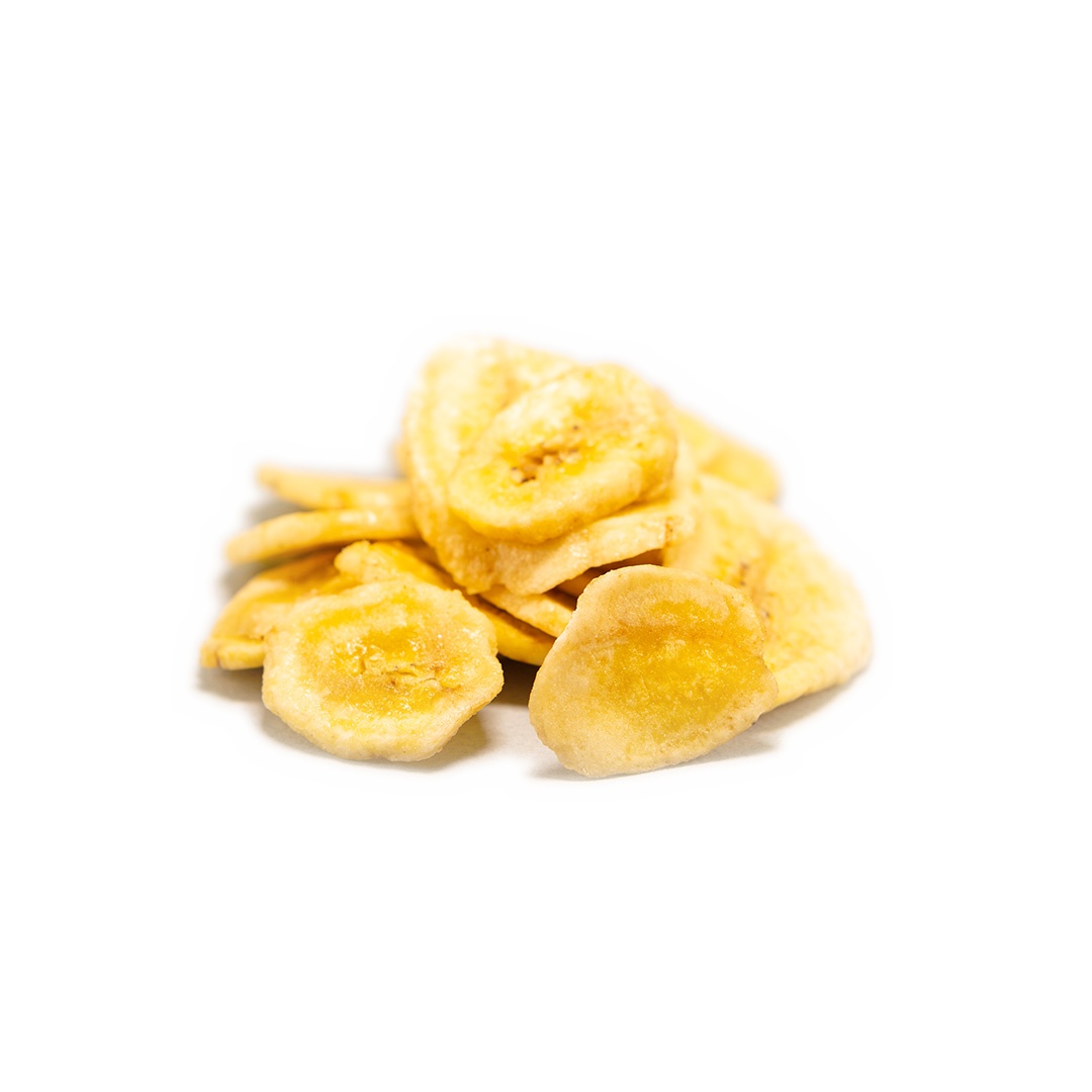 Chips de banana deshidratados