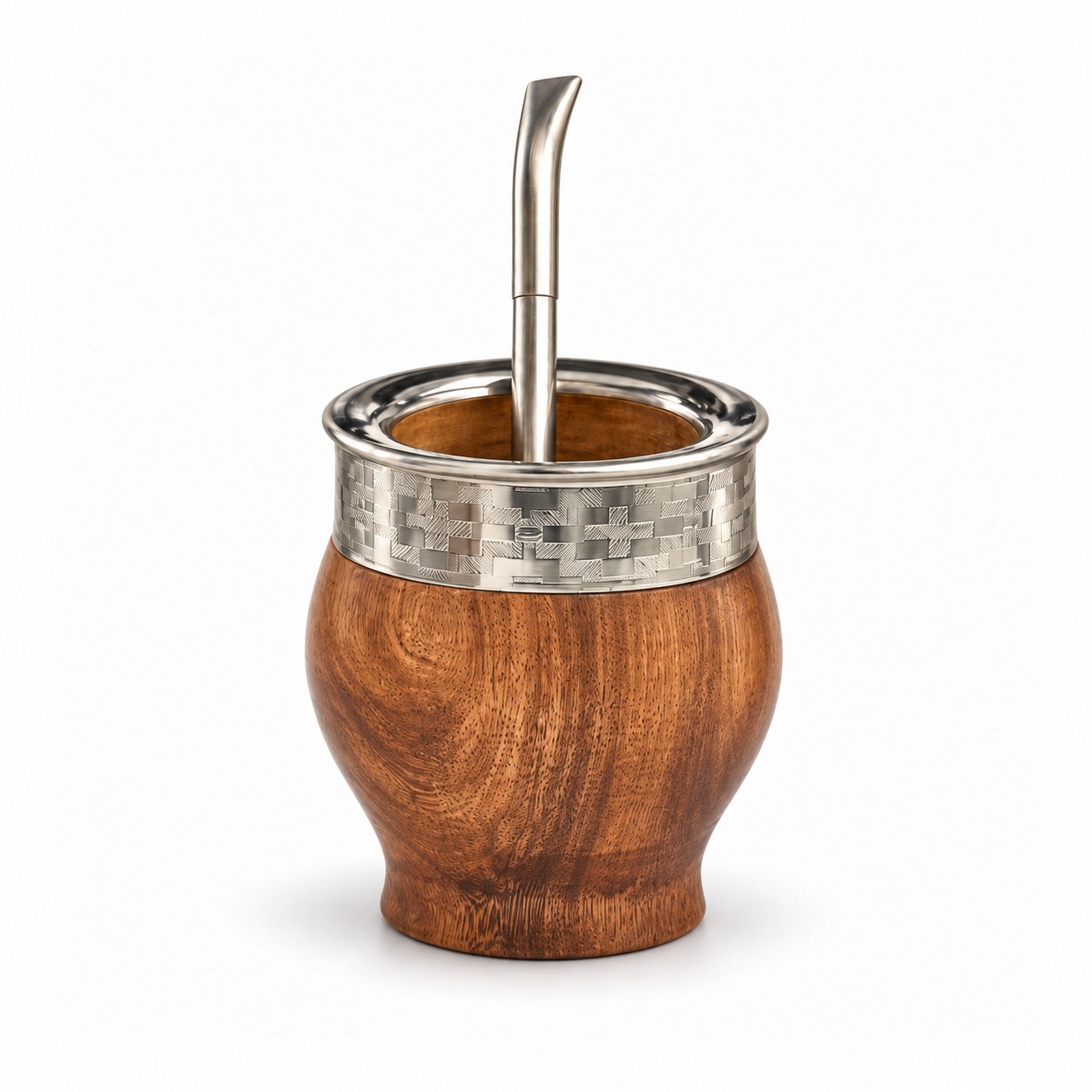 Mate imperial de algarrobo laqueado con bombilla pico loro